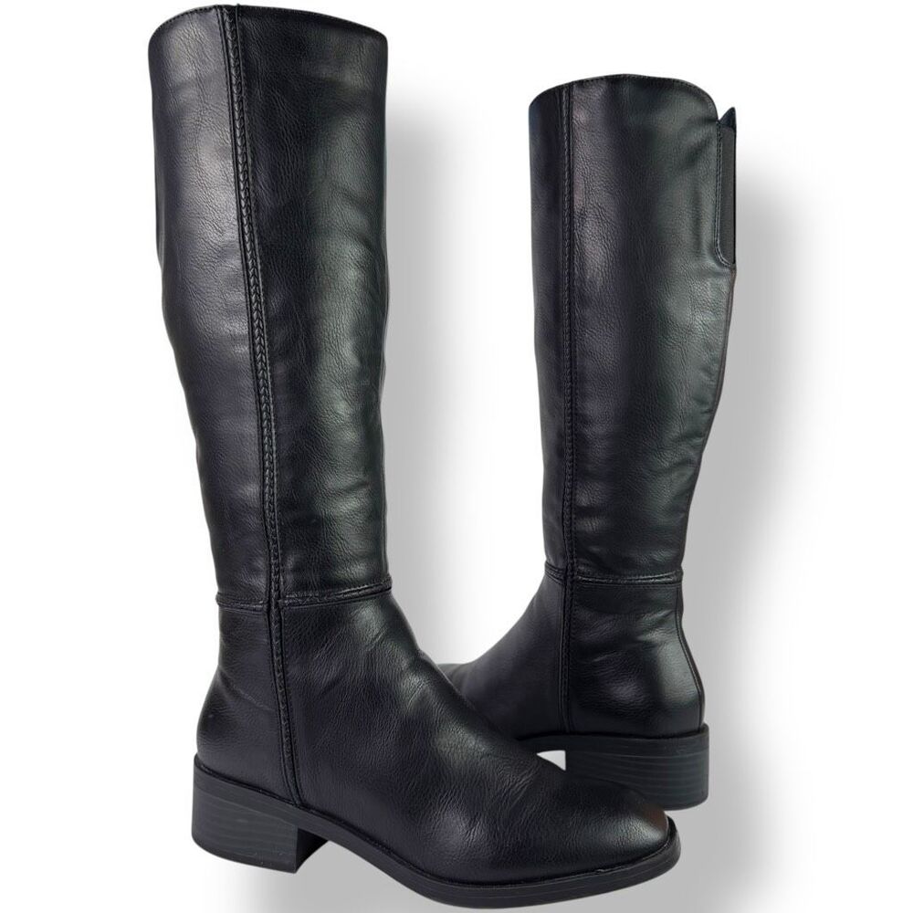 Frye & Co. Lillian Tall Knee High Pull On Black Riding Boots Women’s 7.5 M